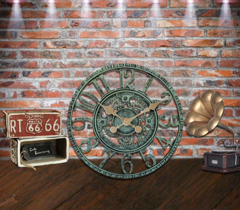 Outdoor Hars Waterdicht Wandklok 12 Inch Stille Geen Klok Decoratieve Klok Voor Terras, Tuin, zwembad Of Woonkamer