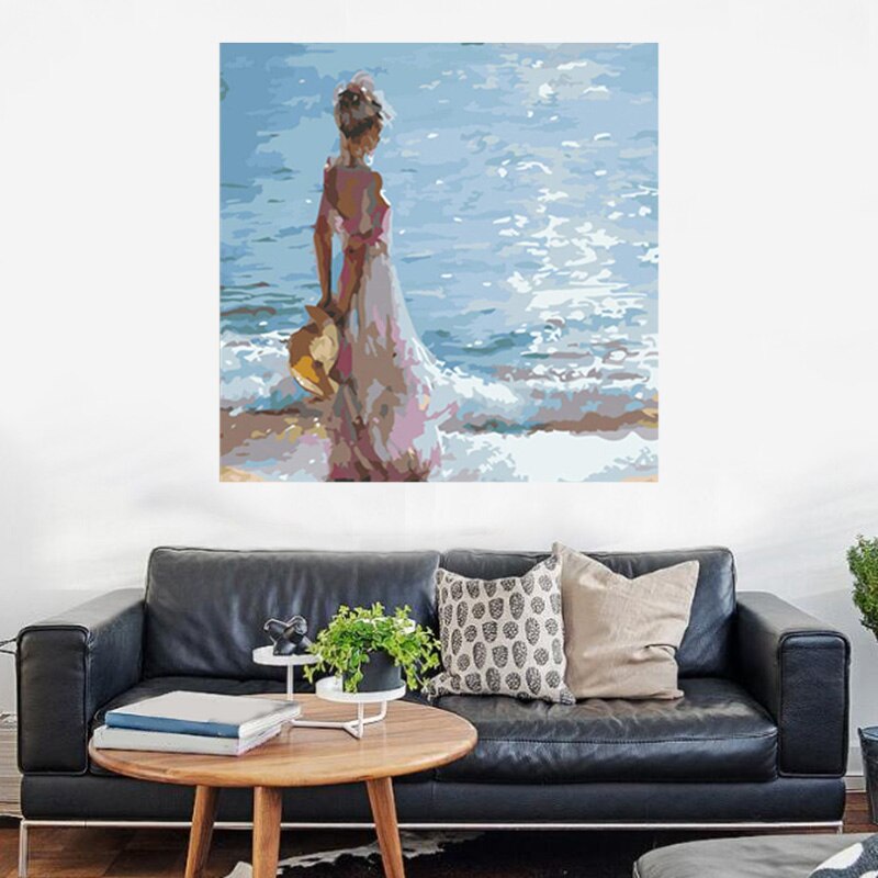 Paint By Numbers Kits for Adult, DIY Canvas Painting for Adults Beginner -Bride Back