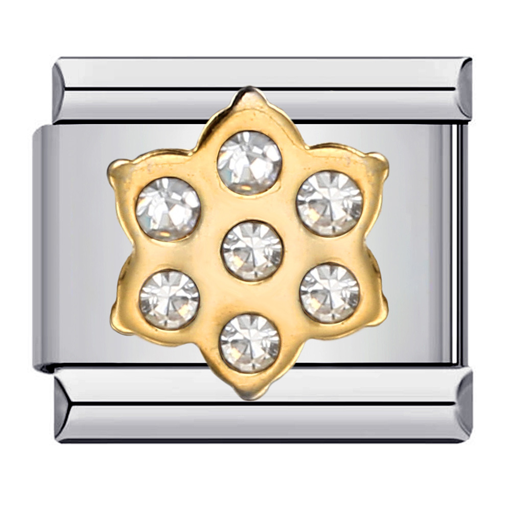 Glasyr inläggningar av zirkonia, hjärta, månvingar, italienska länkar, berlock, passar 9mm, armband i rostfritt stål, smycken, gör-det-själv-tillverkning
