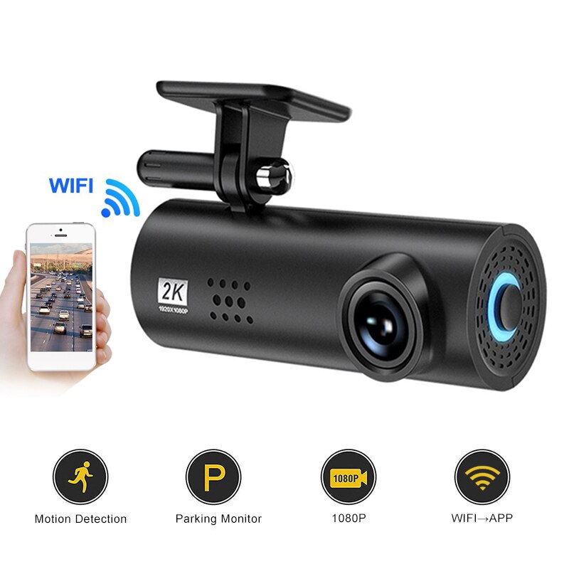 Auto dvr wifi bil dvr dash cam videooptager 3 in 1 fuld hd bilkamera fuld hd kameraoptager kørestøtte tf-kort dashcam: Ingen
