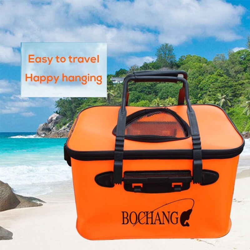 Sac Vivier Pêche 23L Pliable Seau Box Imperméable Boîte Réservoir Eau