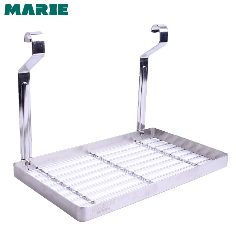 304 Stainless Steel Kitchen Shelf Rack Accessories Organizer Storage Shelf Pot Rack Bottle Holder 60-80cm Tube