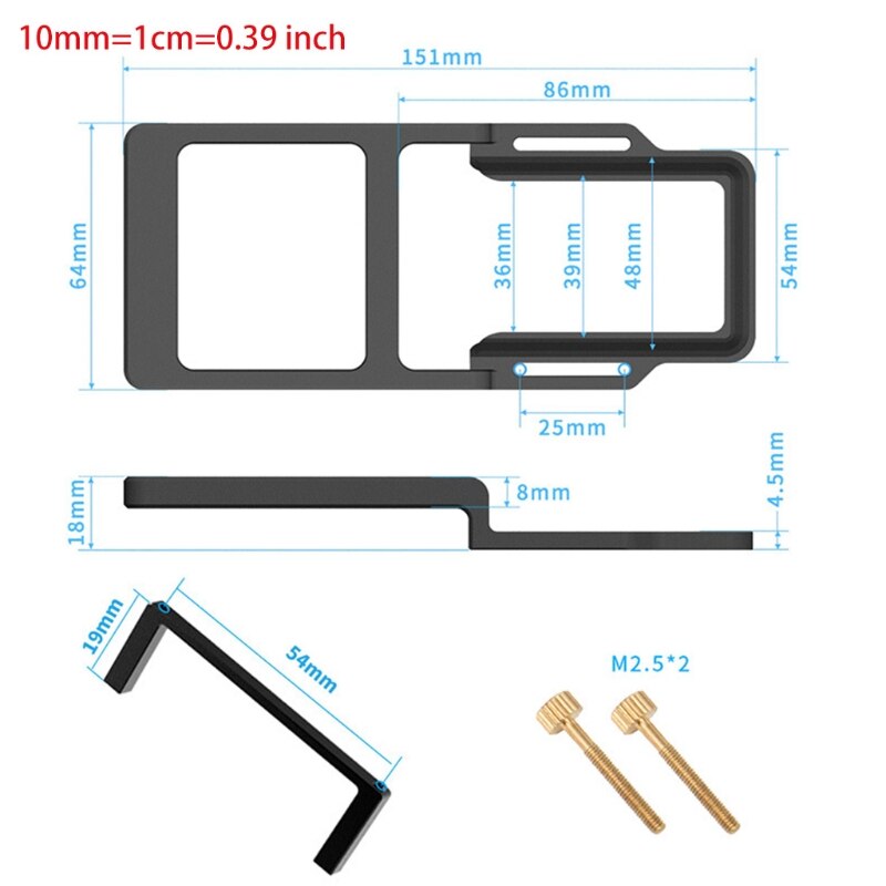 Abrazadera de cardán para cámara deportiva, estabilizador de garra estable, Clip adaptador duradero portátil de mano, Compatible con Gopro9/8