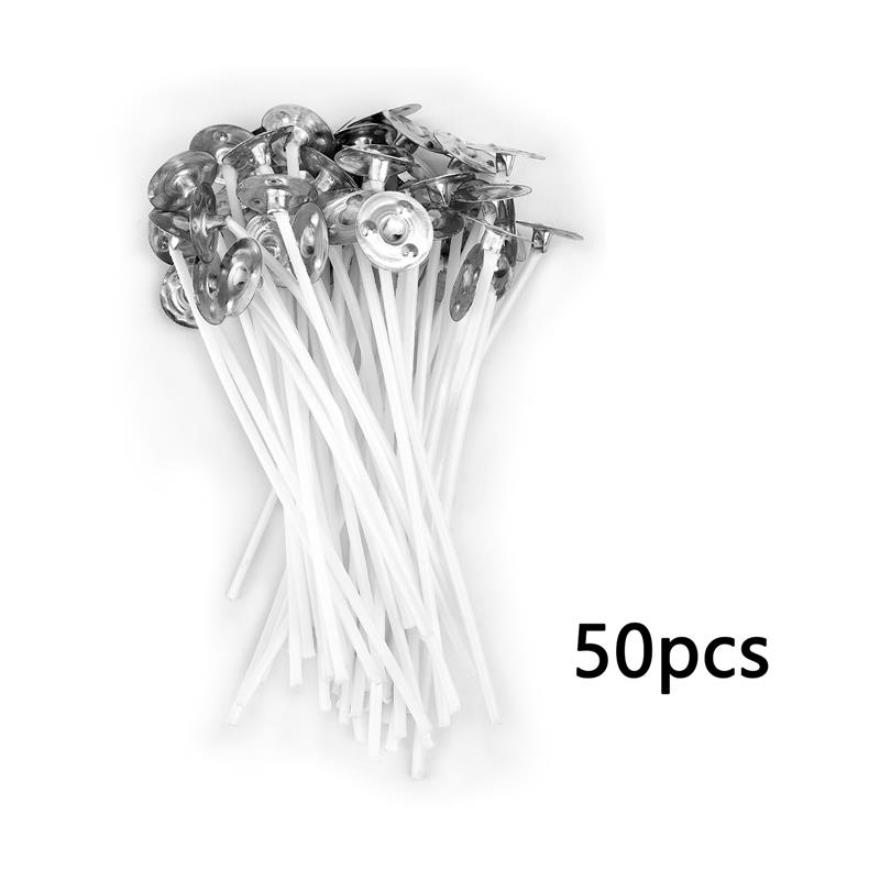50Stck/100Stck Kerze Dochte Rauchfreien Wachs Reiner Baumwolle Kern Für DIY Kerze Machen Vorgewachste Dochte Party Liefert 2,5-20cm: Licht Grau