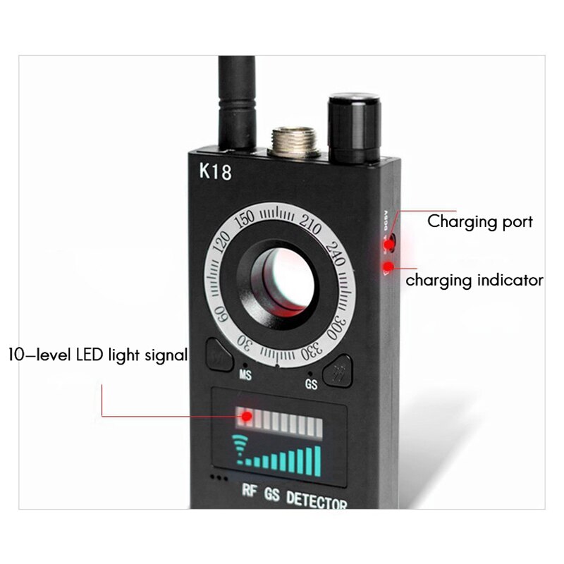 K18 Detector Anti-Eavesdropping Positioning Wireless Signal Scanning GPS Strong netic Positioning Detector EU Plug