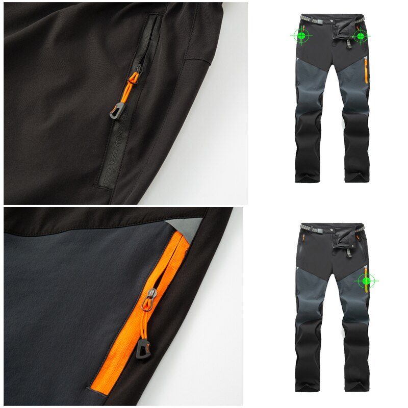 TRVLWEGO Hiking spodnie kempingowe Men Summer Thin Breathable Quick Dry Pant Outdoor Sports Climbing Waterproof Pants