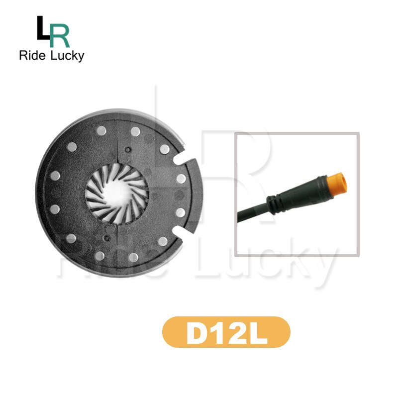 Ebike Waterproof Normal connector Plug PAS Pedal Assist Sensor Double hall 12 Magnets V12 D12 Left Side PAS System: WP D12L 12 signal