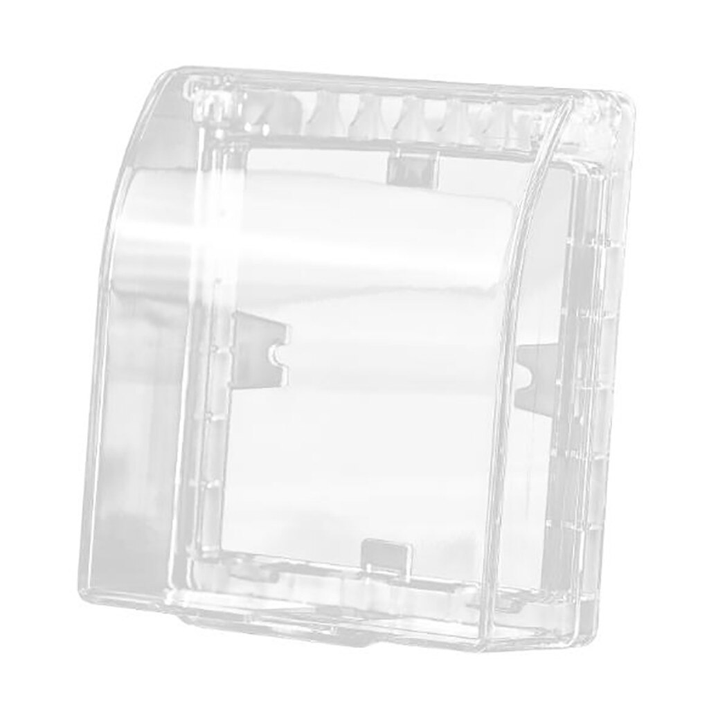 86type Light Panel Socket Doorbell Flip Cap Cover Clear Bathroom Kitchen Accessory Plastic Wall Switch Waterproof Cover Box #T1P: White