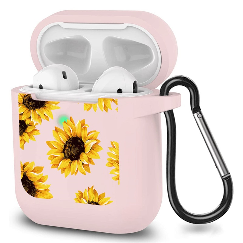 Case For Airpods 1&2 Cute Earphone Case Love Heart Daisy Floral Wireless Earphone Accessories for Apple Airpods Soft Cases Bags: 10xrk2d