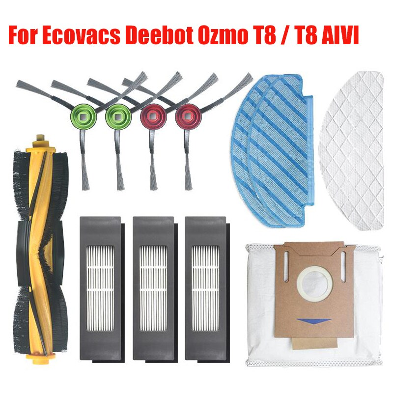 Voor Ecovacs Deebot Ozmo T8 / T8 Aivi Robot Stofzuiger Belangrijkste/Side Borstel Stofzak Filter Wegwerp Mop doek Accessoires Onderdelen