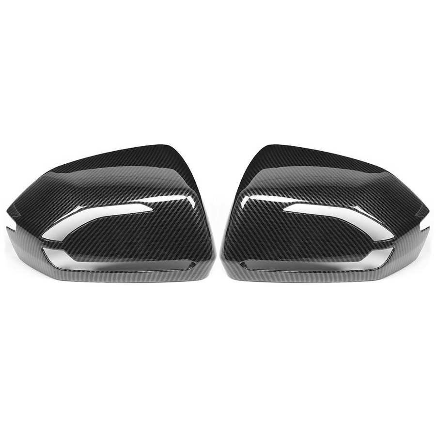 2Pcs Left + Right Rearview Mirror Cover Casing Housing Fit for Hyundai Palisade Car Side Mirror Guard ABS: Carbon Fiber Texture