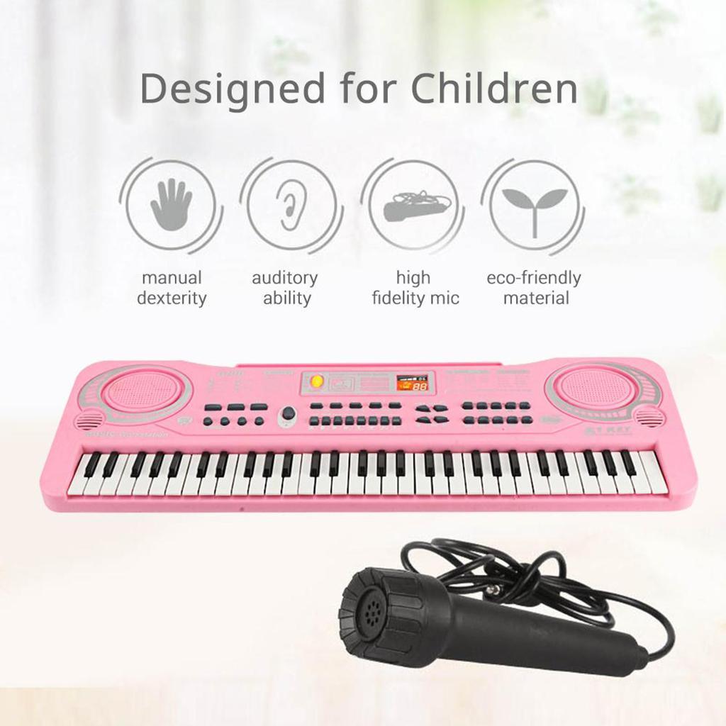 61 Keys USB Electronic Keyboard Musical Digital Piano Learning Mini Beginner