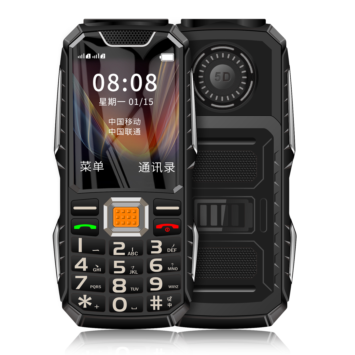 Niedrigen Preis Robusten Außen Schmecker praktisch Stoßfest Langlebig Zwei Taschenlampe Ältere Billige praktisch Große Kapazität Großen Bildschirm: Grün / Bündel 1