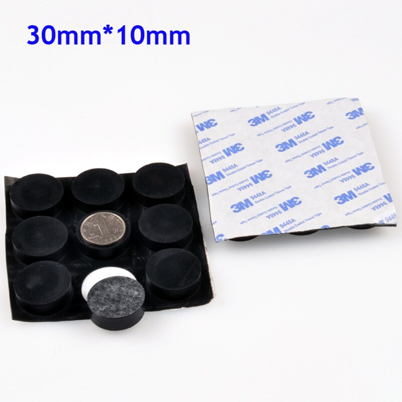 15pcs 30mm*10mm black self adhesive soft anti slip bumpers silicone rubber feet pads shock absorber rubber feet for furniture