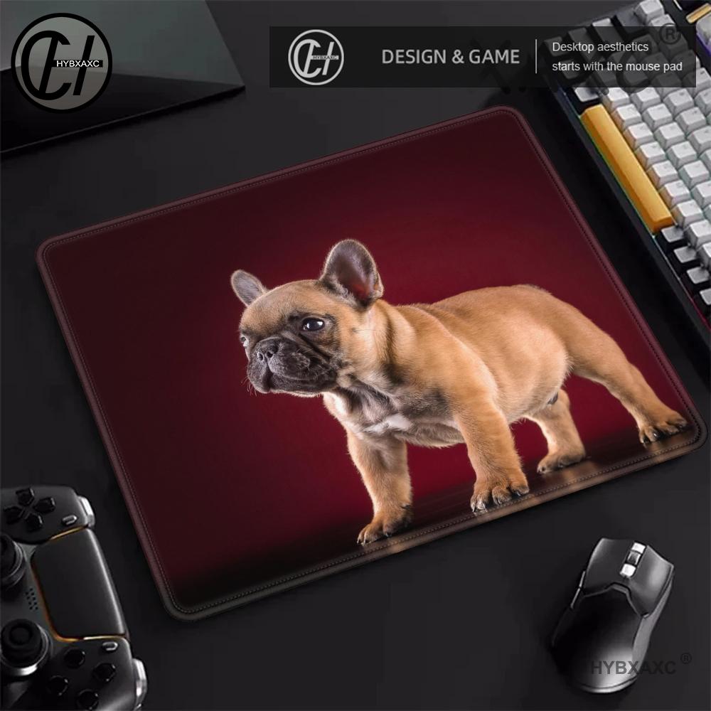 Duurzame muismatten voor mannen en vrouwen Franse Bulldog-hondmuismat Gamingtafelpad Antisliprubber 18 * 22 cm