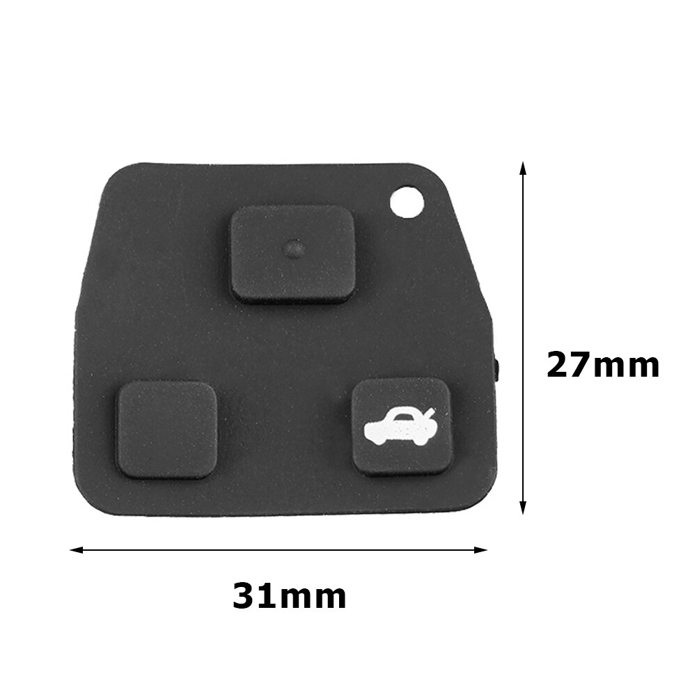 Rubber Button Pad Lightness Portability No Space Occupy for TOYOTA Corolla Avensis RAV4 Lexus Remote Car Key Shell