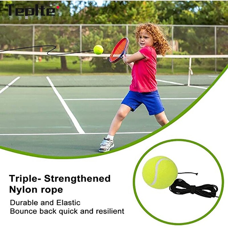 Juego de entrenamiento de tenis individual, Base de servicio con herramienta de pelota, práctica de tenis, deportes, pelota de rebote autodidáctica