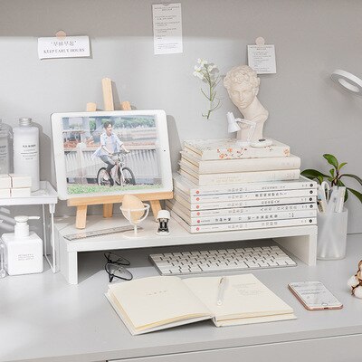 Office Computer Monitor Increase Shelf Desktop Keyboard Organize Storage Rack Tray Bracket