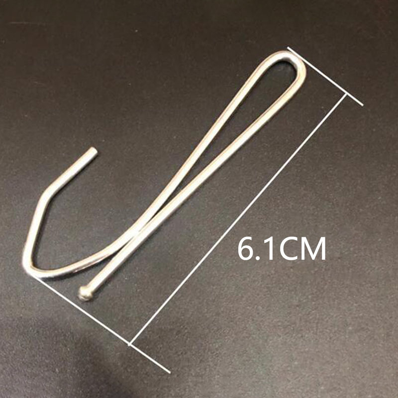 10 stk hvid metal enkelt krog fire gaffel gardin tape krog gardin stof ring klemme spor gør-det-selv boligtilbehør