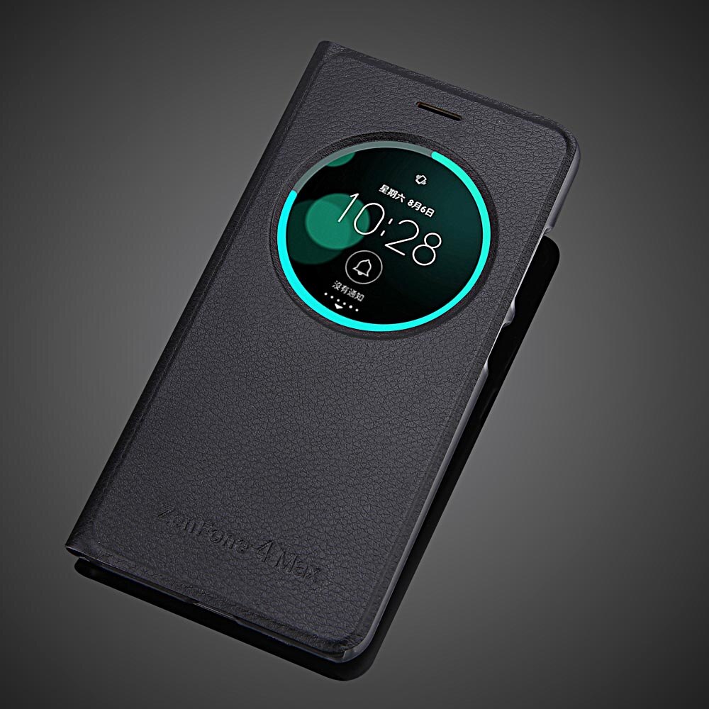 Luxe Case Voor ASUS ZenFone 4 Max ZC554KL 5.5 "& ZenFone 4 Flip pu Lederen Beschermende Telefoon Tas case Cover: For ZenFone 4 / Zwart