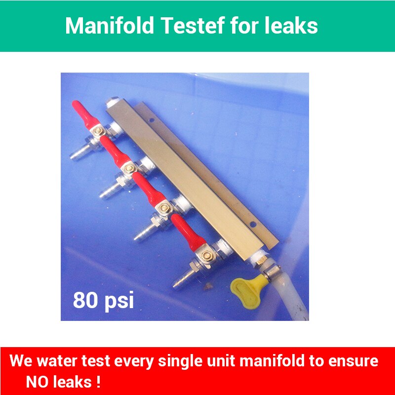 4-way Air Distributor CO2 Splitter Gas Manifold 1/4"MFL Inlet & Outlet Homebrew Kegging 100% No Leakage