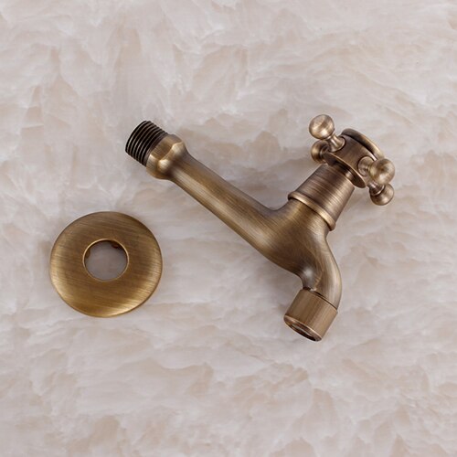 Bathroom Accessory Antique Brass Washing Machine Faucet Wall Mounted Laundry Tap SY-1215F: Antique 3