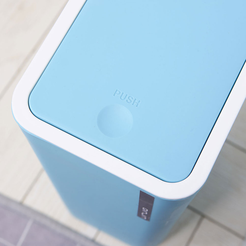 Kitchen Cabinet Door Hanging Trash Can With Lid Wall-Mounted Waste Baskets Push-Top Trash Water-Proof Rubbish Waste Garbage Bin