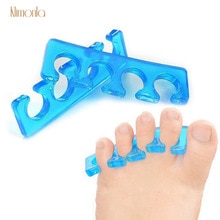 Separador de dedos e pés reutilizável de silicone, 2 peças, acessórios de beleza para cuidados com os pés, arte em unhas, manicure, pedicure