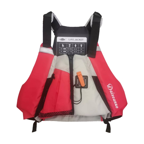 Kajak flytväst för vuxna nät dränering simning sups paddleboard sandstrand forsränning sparad fritid flytväst: Xs / s / Röd