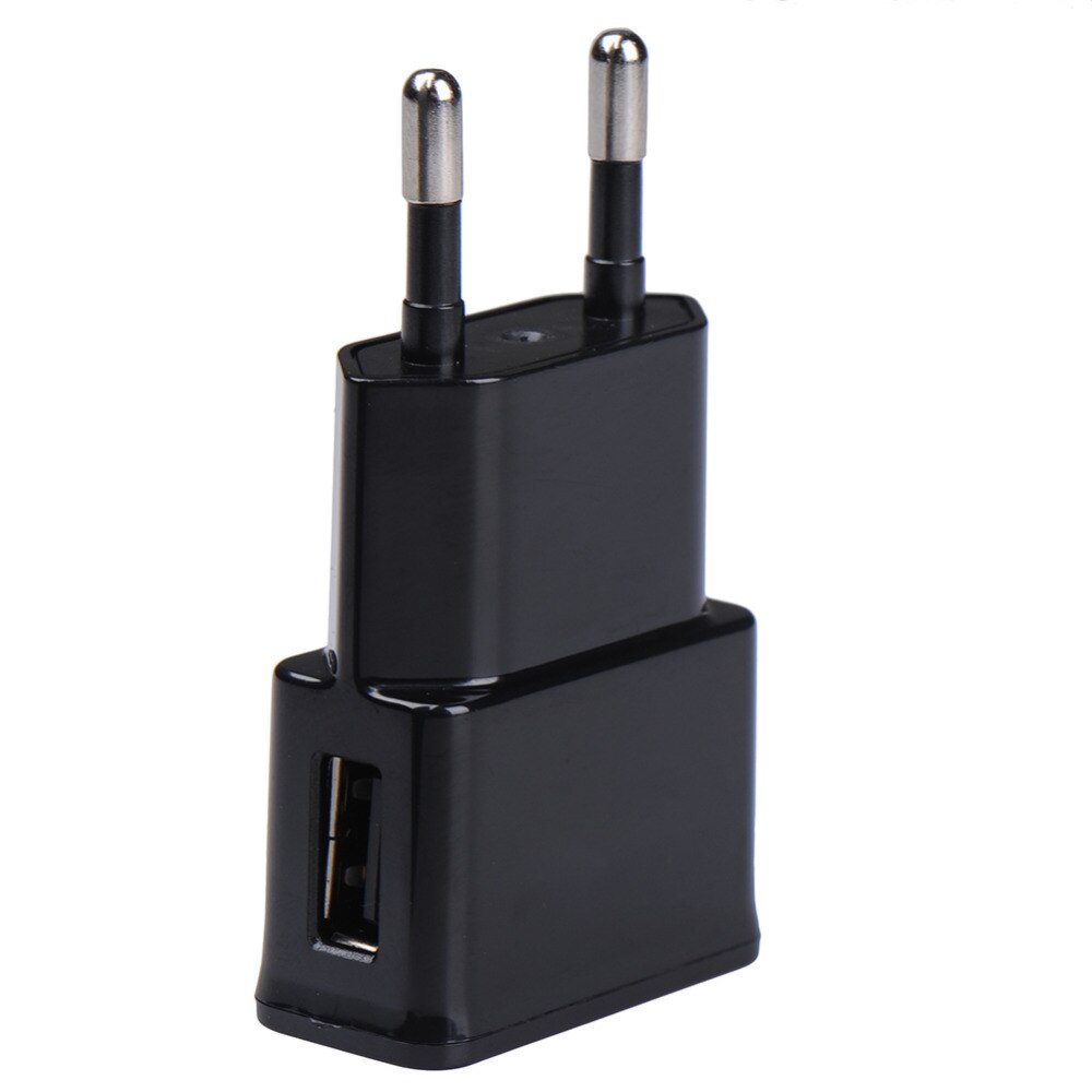 5V fast 1A Plug Dual Double USB Universal mobile phone charger Wall AC Power Charger Home or Travel For iphone ipad ipod charger: 2A 1USB black