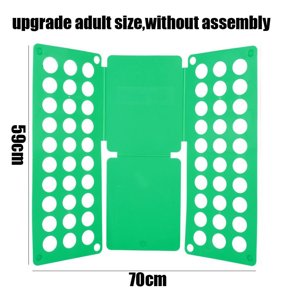 Adult Kids Magic Clothes Folding Board Save Time Quick Clothes Pins T Shirts Jumper Organizer Gadgets for Home Clothes Organizer: NEW-ADULT-GREEN