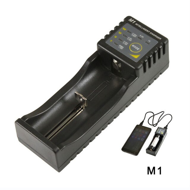 Skilhunt M1 Smart Battery Charger met USB Power Bank functie met Indicator voor LiIon Mh Ni-CD LiFePO4 IMR batterij