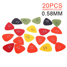 20pcs 0.58mm 0.98mm 1.5mm Glad ABS Plectrums Plectrum Duurzaam Plectrums voor Gitaar Bas Ukelele spelers