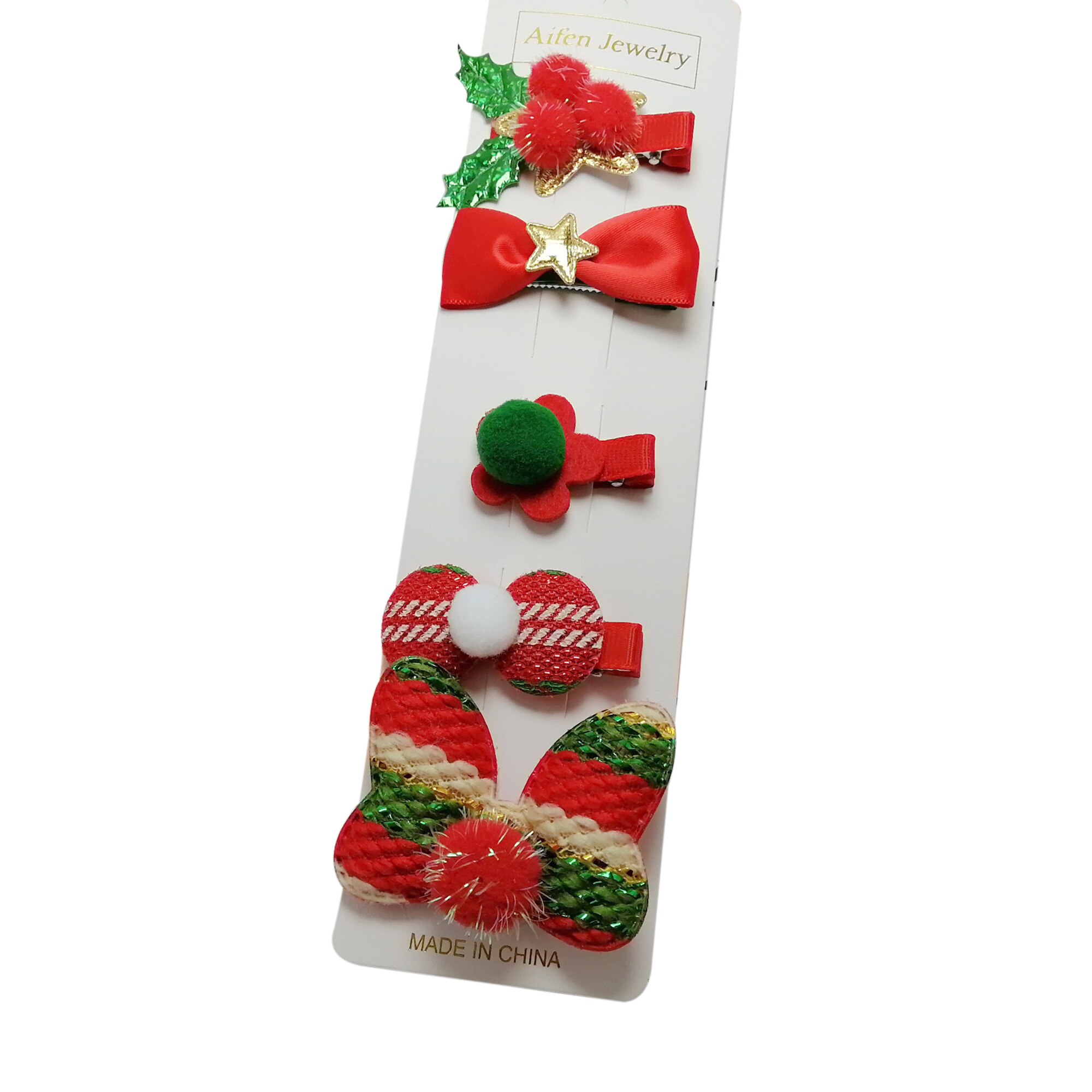Citgeett Christmas Hair Clips Lovely Snowman Xmas Tree Hat Snowflake Hair Barrettes for Women Girls: A