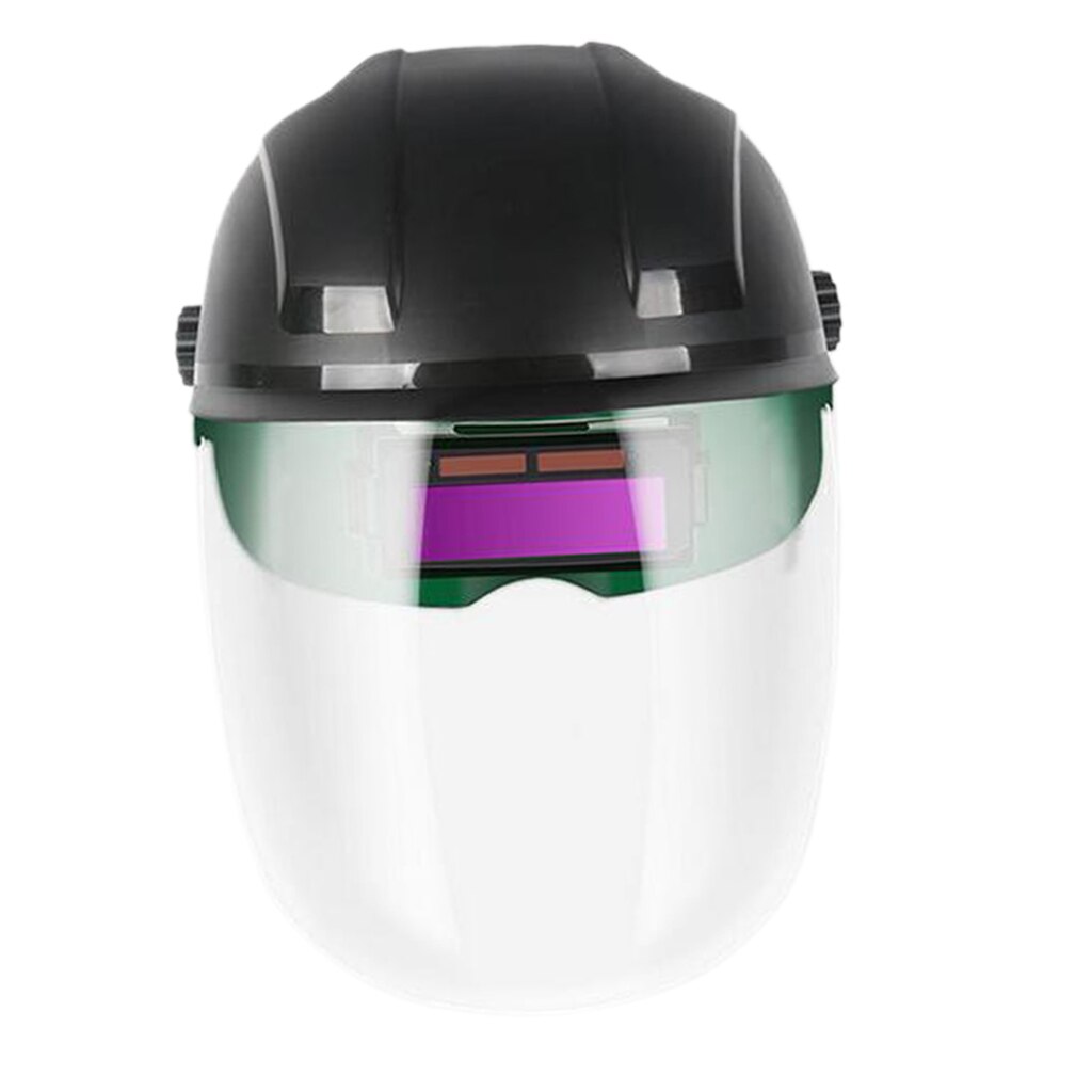 Visor grande máscara de solda com visor solar, capuz com escurecimento automático