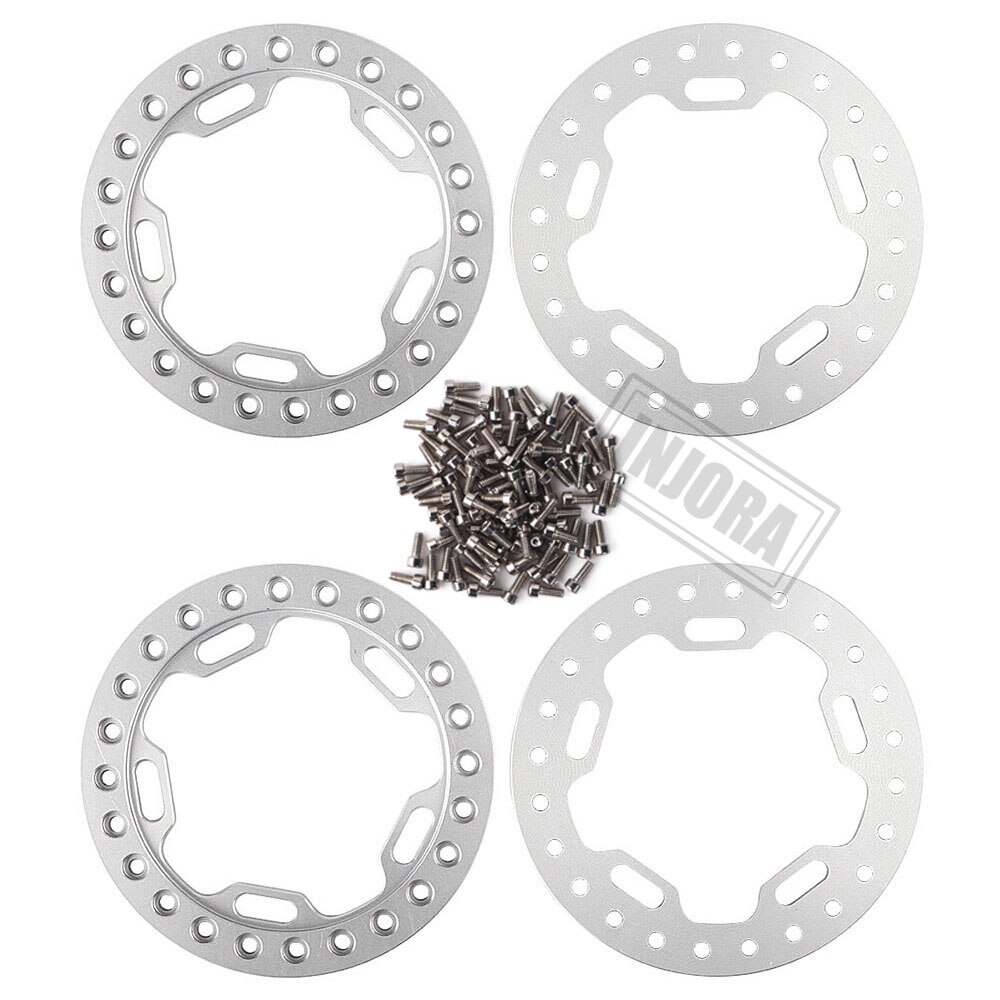 INJORA 4Pcs 52MM Aluminum Alloy 1.9" Wheel Ring for 1/10 RC Crawler Axial SCX10 Traxxas TRX4
