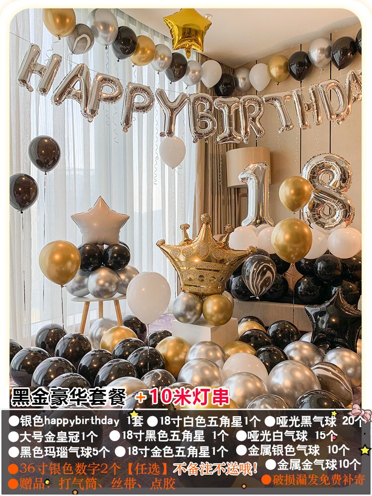 Junge Glücklich Geburtstag Party Dekoration Ballon Zehn Jahre 10 Jahre Alt 12 Jungen Party Szene Layout Hintergrund Wand Requisiten: 14