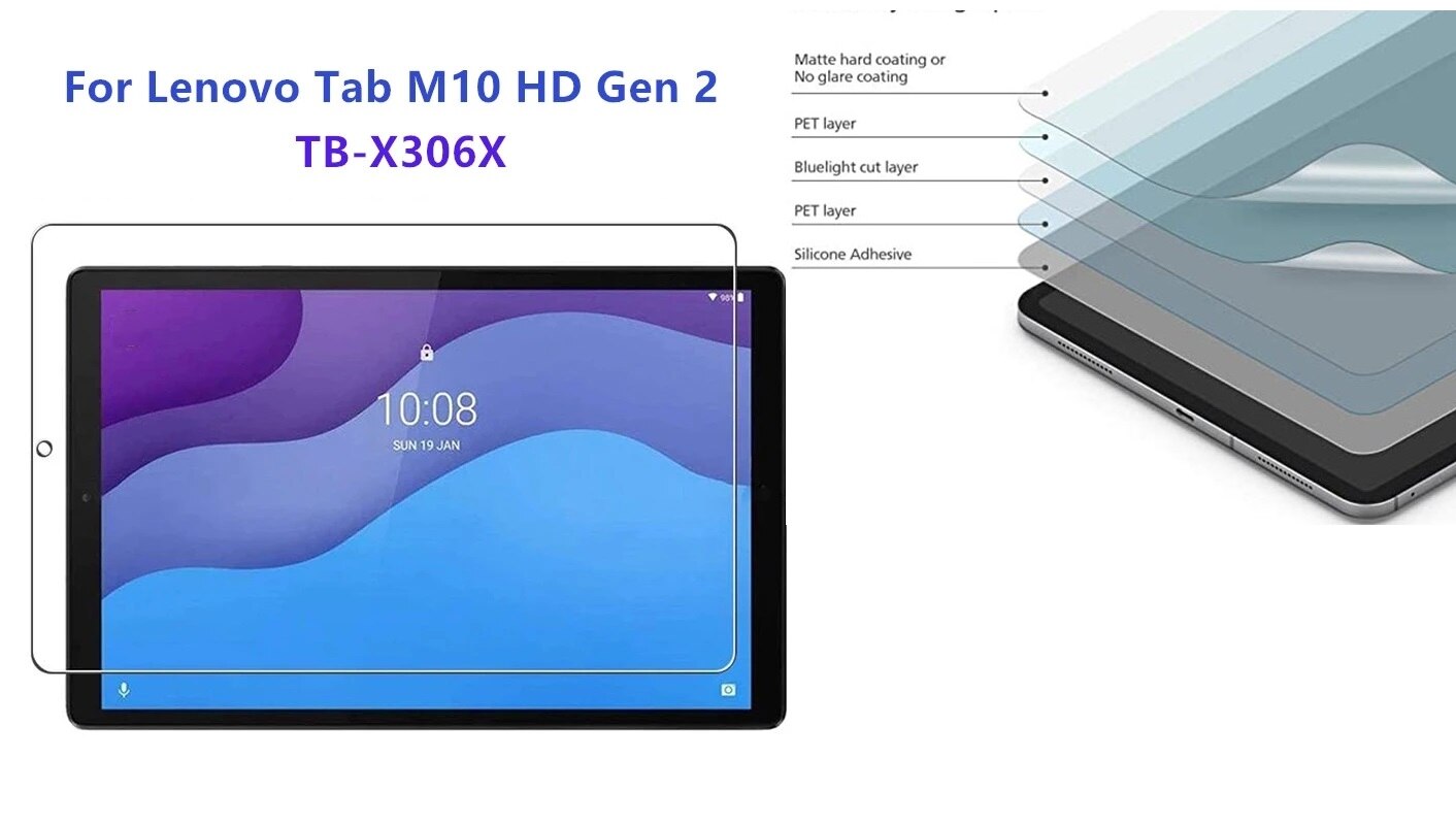 9H Pet Film Screen Protector For Lenovo Tab M10 Plus FHD 10.3 Inch TB-X606F X606X Bubble Free Clear Tablet Protective Film