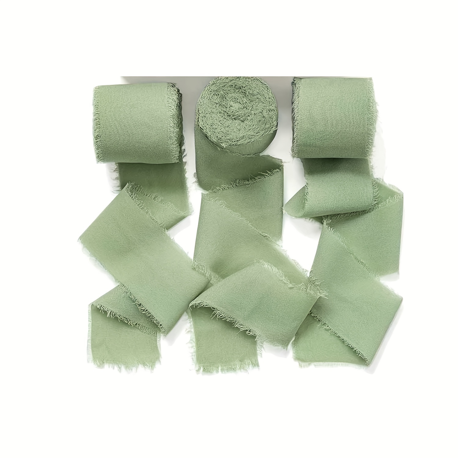 3 rouleaux de tissu en rouleau de mousseline de soie de 3,8 x 400 cm, nœud papillon, décoration de fête et bords bruts (un total de 17 styles): GRIS FONCÉ