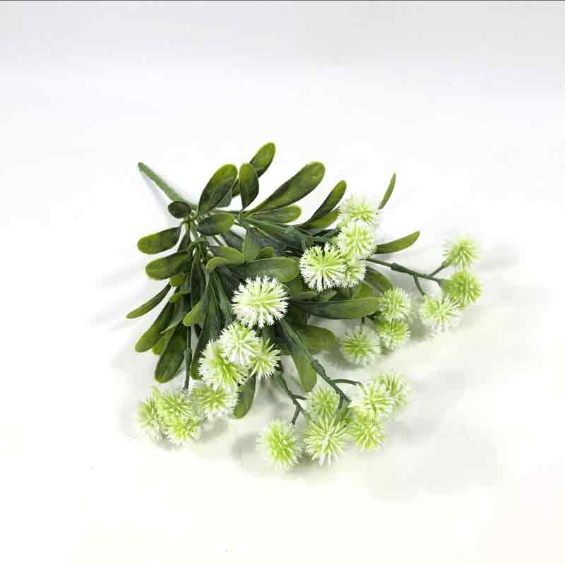 Persil artificiel fleur plante boule de fruits en plastique pissenlit fleur branche maison boutique mariage Table décor: WHITE