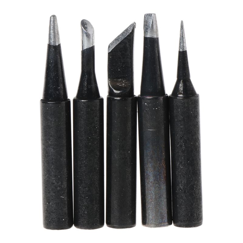 6 patrones 5 uds 900M-T cobre reemplazo estilo biselado soldadura de hierro punta de soldadura sin plomo para Hakko 936/Saike 936 852d + 909D: 900M-T