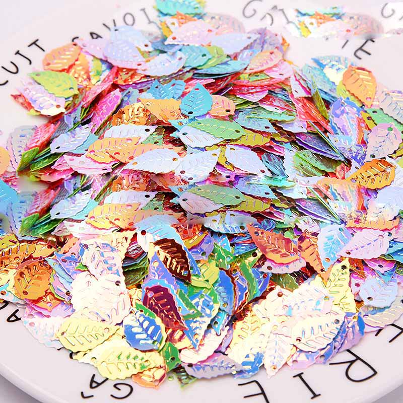 9 × 16mm leaf pailletten DIY handgemaakte gouden parel kralen kleding accessoires materiaal wedding Christmas party decoratie pailletten