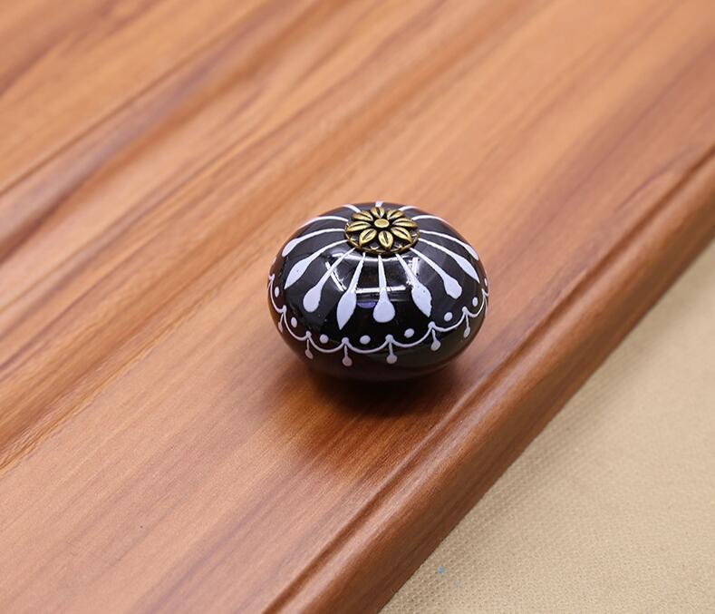 40MM kolorowe ceramiczne okrągła szafka gałki uchwyty robić drzwi szuflada robić szafki szafa meble uchwyt gałki: A