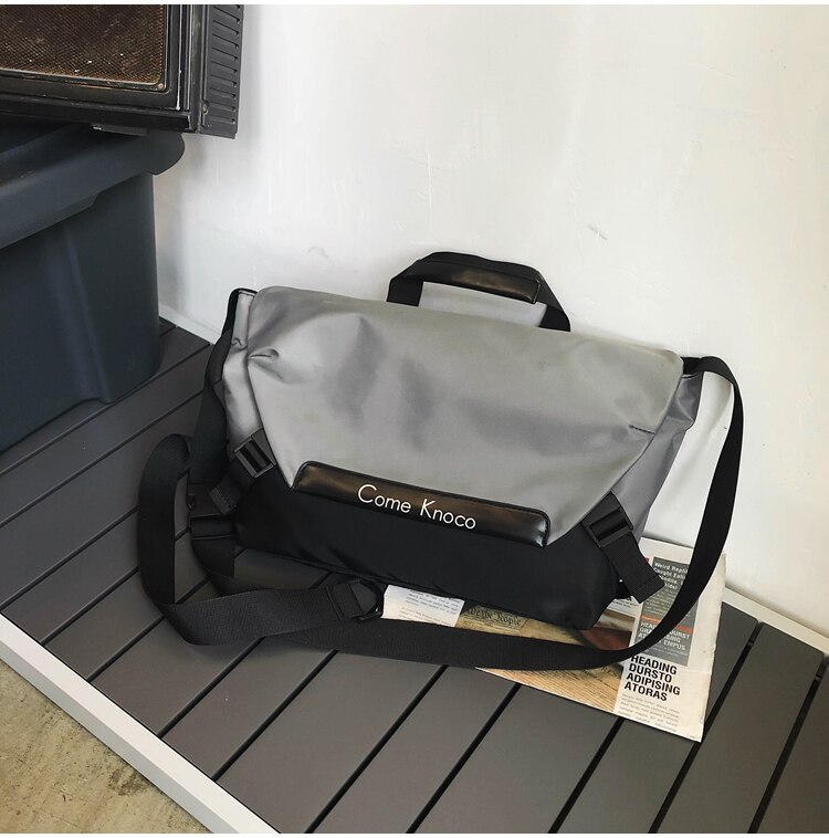 Schultertasche für damen, große umhängetasche, marken-sporttasche, schlichte freizeittasche, businesstasche, sporttasche: Grau