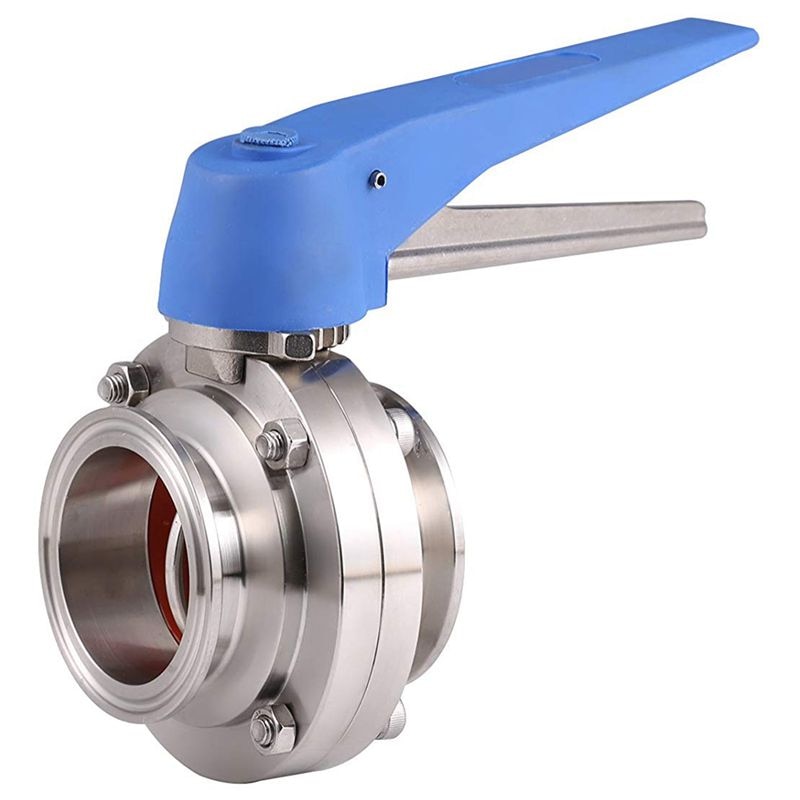 1-1/2 inch 38mm SS304 Stainless Steel Sanitary 1.5 inch Tri Clamp Butterfly Valve Squeeze Trigger for Homebrew Dairy Product