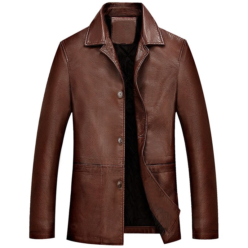 Plus size 4xl skinnjacka herr vinter affärs mjuka skinnjackor herr fritidsjackor man tjocka parkas casaco masculino