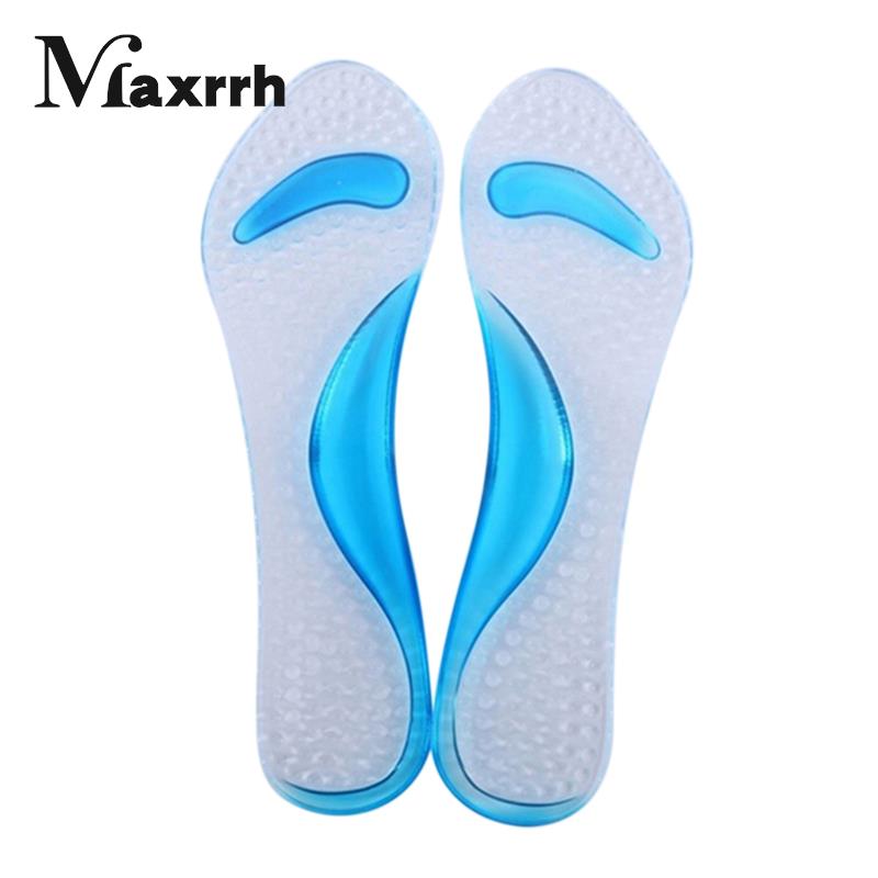Plantillas para tacones altos de silicona, almohadillas para zapatos transparentes, cojín para pies, soporte para ARCO, 1 par