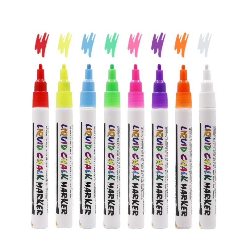 Vloeibare Krijt Marker Pen-Witte Droge Wissen Marker-Krijt Markers Voor Krijtbord Borden, Windows, Schoolbord, glas