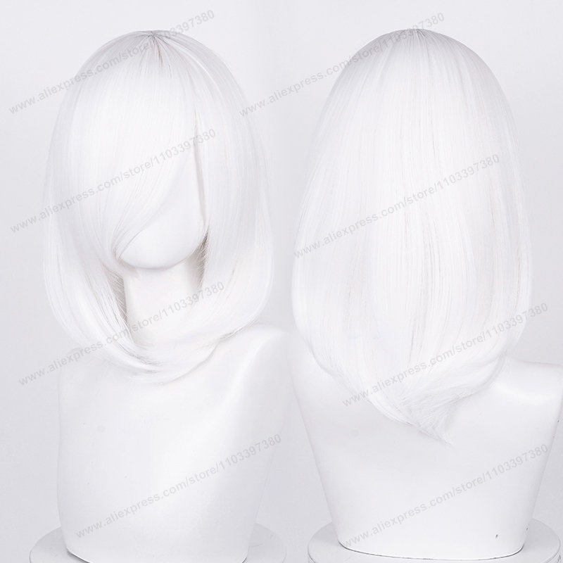 Anime 40 cm Mittel Basic Synthetische Knall blond Cosplay Perücke Schwarz Weiß verrotten Rosa Grün Braun Gold Blau Frauen Hitzebeständige haar: verrotten