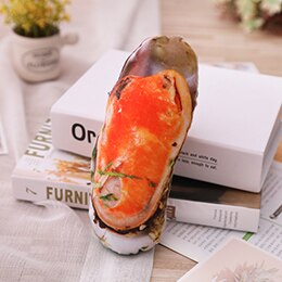 Bbq mat pute grill bakte grønnsaker foto/mais/gulrot/kjøtt snack plysj puter fylte pute pute 16 slag: Grønn skjellmusling
